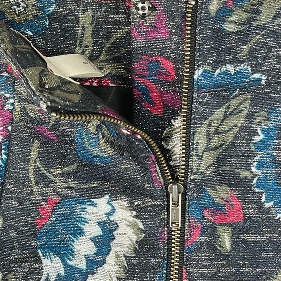 Loft Outlet Floral Brocade / Tapestry Style Pleated Skirt w/ Metallic Thread - 8 - Picture 7 of 10